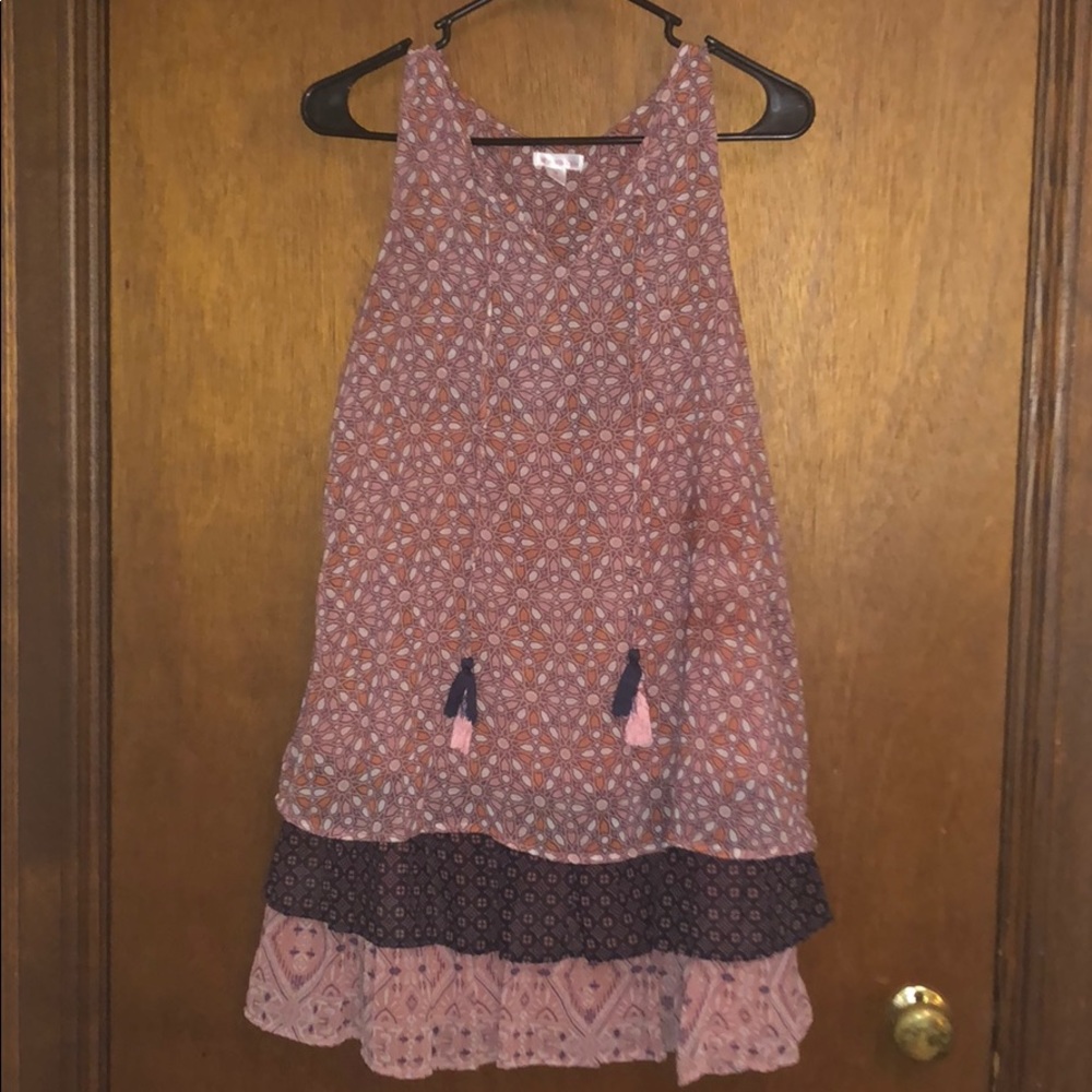 Layered, printed dress